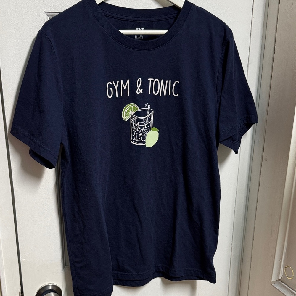Navy Blue Tee with Gym & Tonic Graphic Shirt